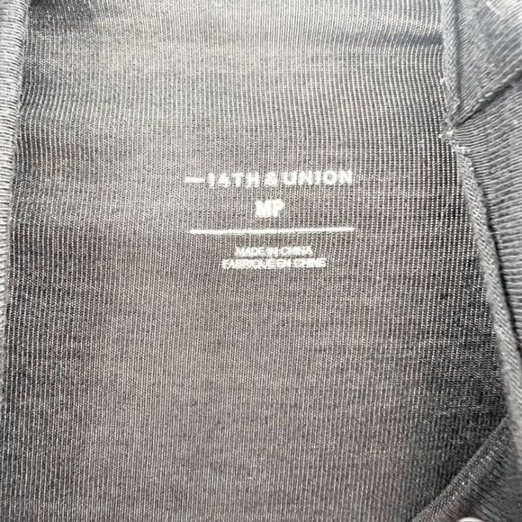 14th & Union Long Sleeve Top Womens Size PM Black Mock Neck Pullover‎ Stretch - Picture 5 of 5